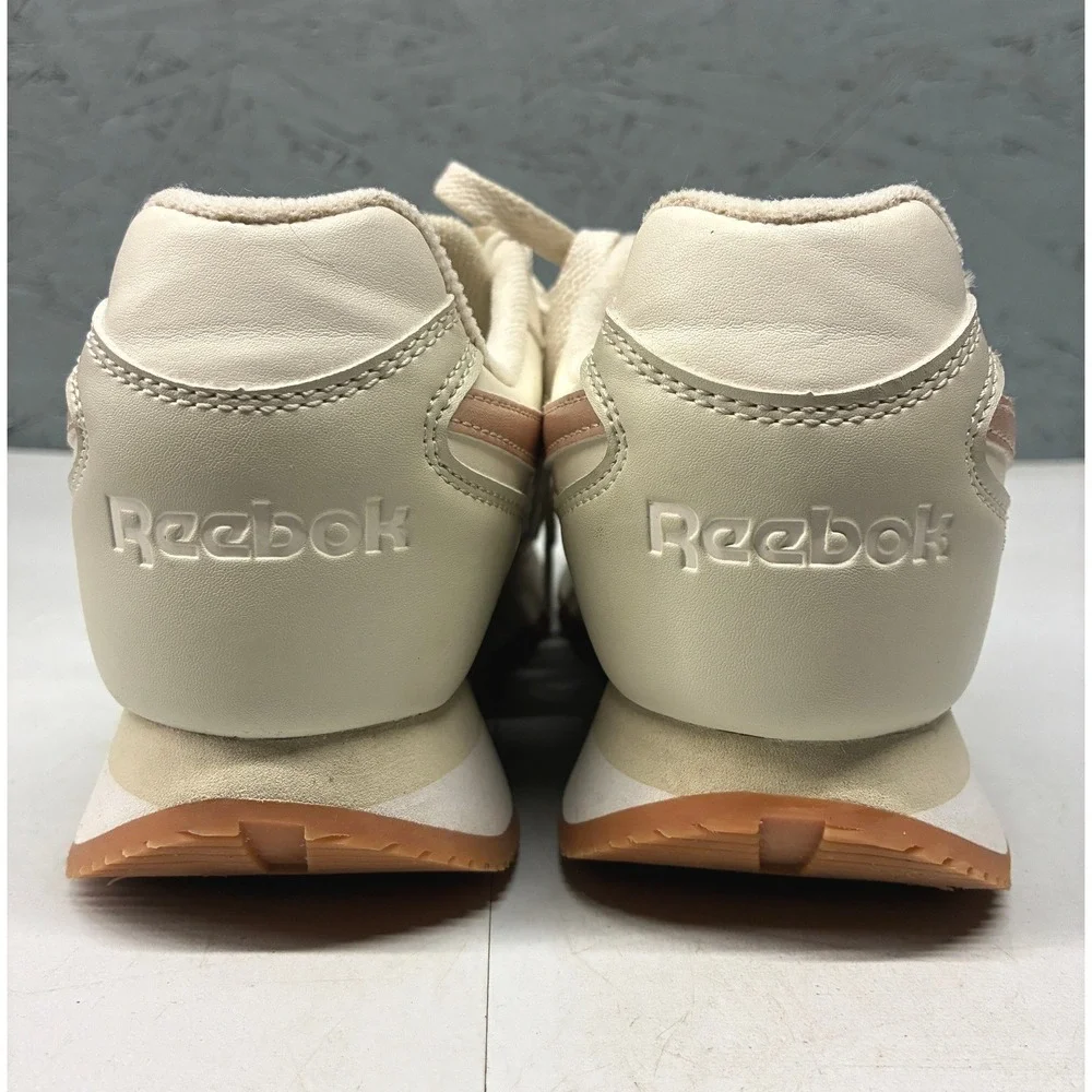 Reebok Classic Platform Sneakers Womens 7.5 Cream Rose Gold Gum Sole Athleisure
